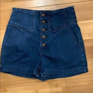 High Waist Denim Shorts